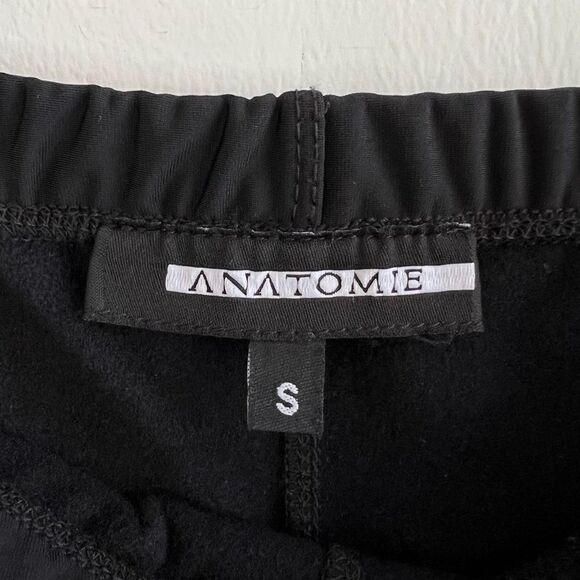 Anatomie Womens Small Dark Black Fleece Lined Ankle Pants Trousers Snap Closure - Picture 5 of 8